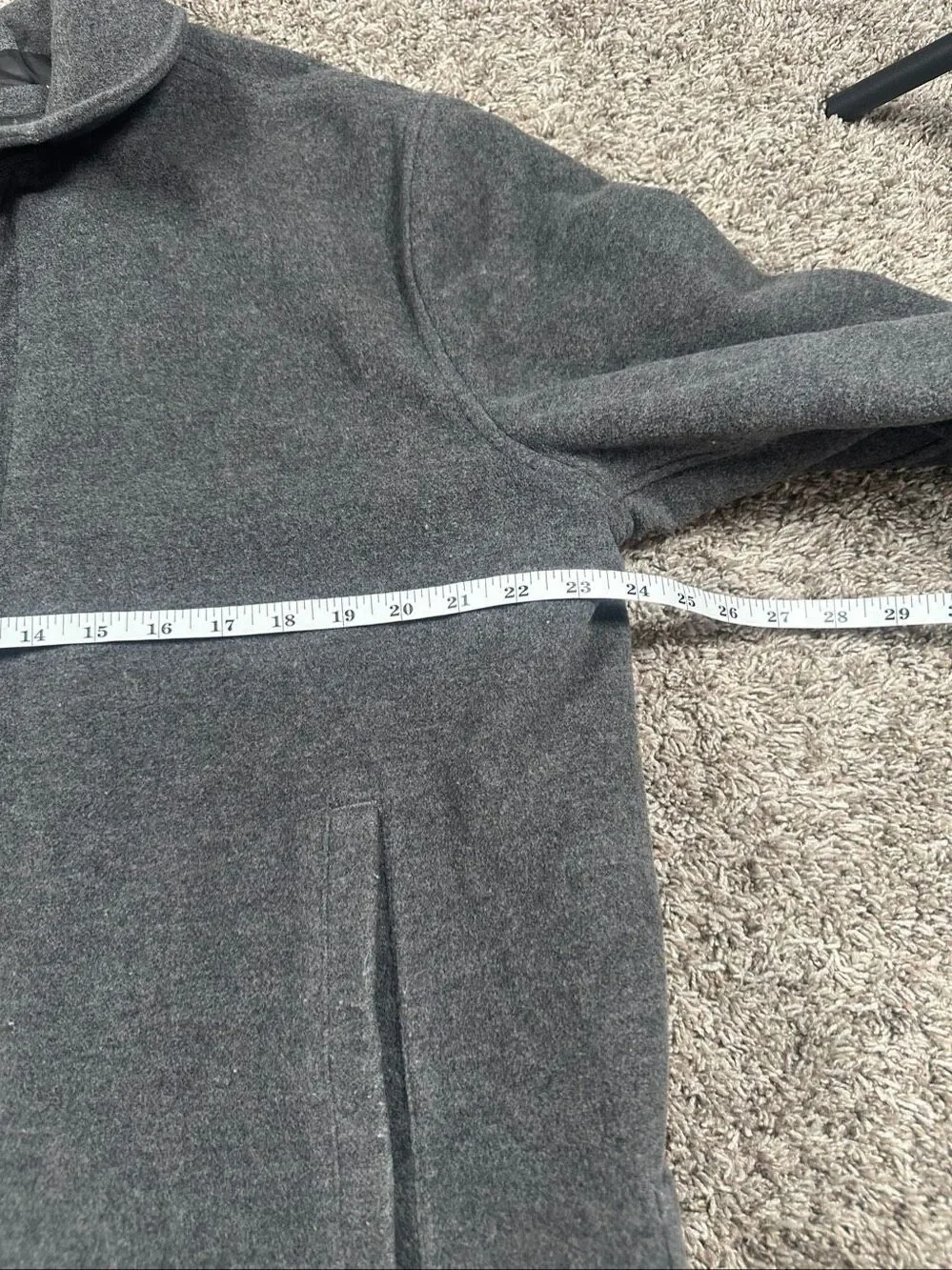 vintage y2k banana republic virgin wool cashmere gray zip up collar jacket men L